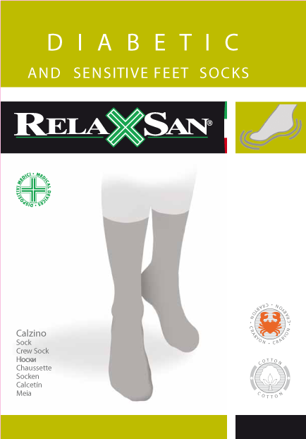 фото упаковки Relaxsan Diabetic Socks носки для диабетиков с крабовой нитью