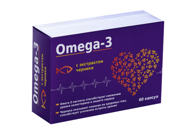 фото упаковки Омега-3 с экстрактом черники
