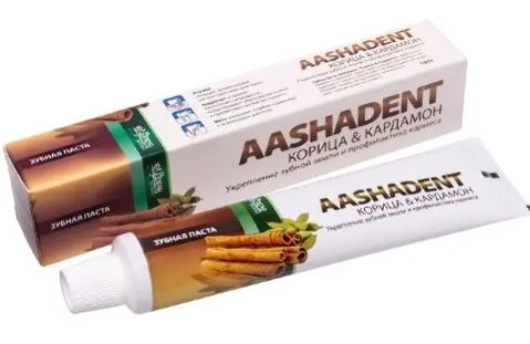 фото упаковки Aashadent зубная паста корица и кардамон