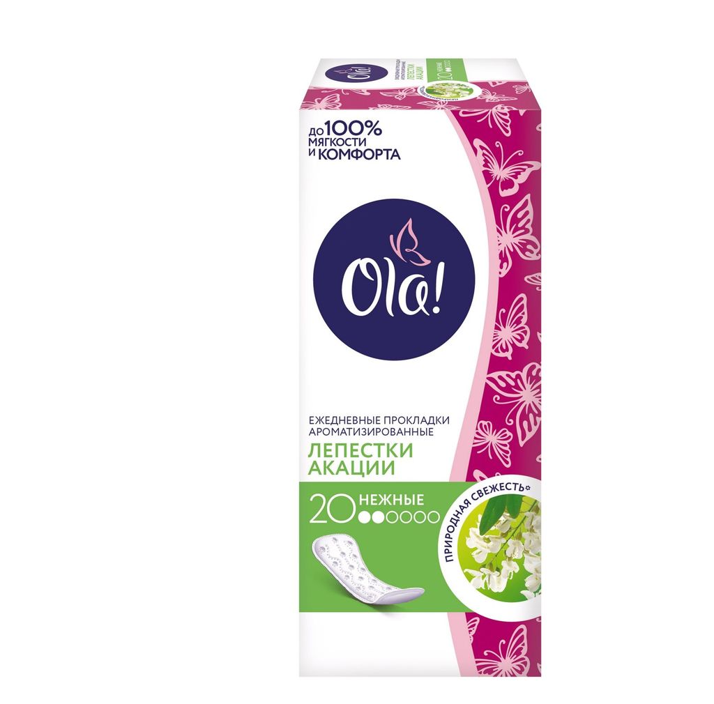 фото упаковки Ola! Daily Deo прокладки ежедневные Лепестки акации