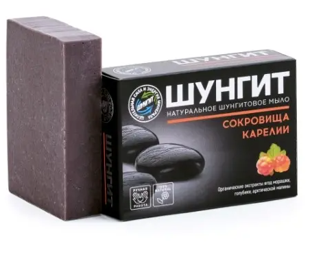 фото упаковки Природная аптека Шунгит натуральное шунгитовое мыло