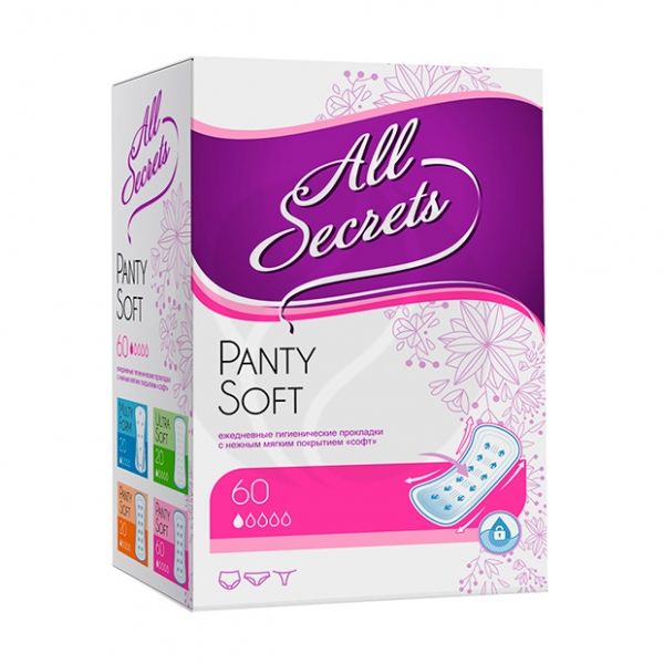 фото упаковки All Secrets Panty Soft ежедневные прокладки