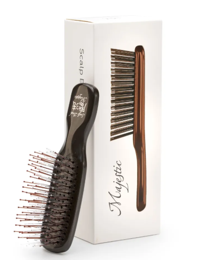 фото упаковки Majestic Scalp Brush японская расческа Black Coffee Mini