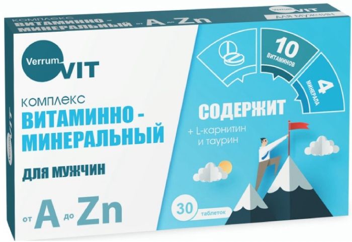 фото упаковки Verrum Vit Комплекс от А до Zn для мужчин