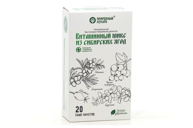 фото упаковки Природный лекарь Напиток Витаминный микс из сибирских ягод