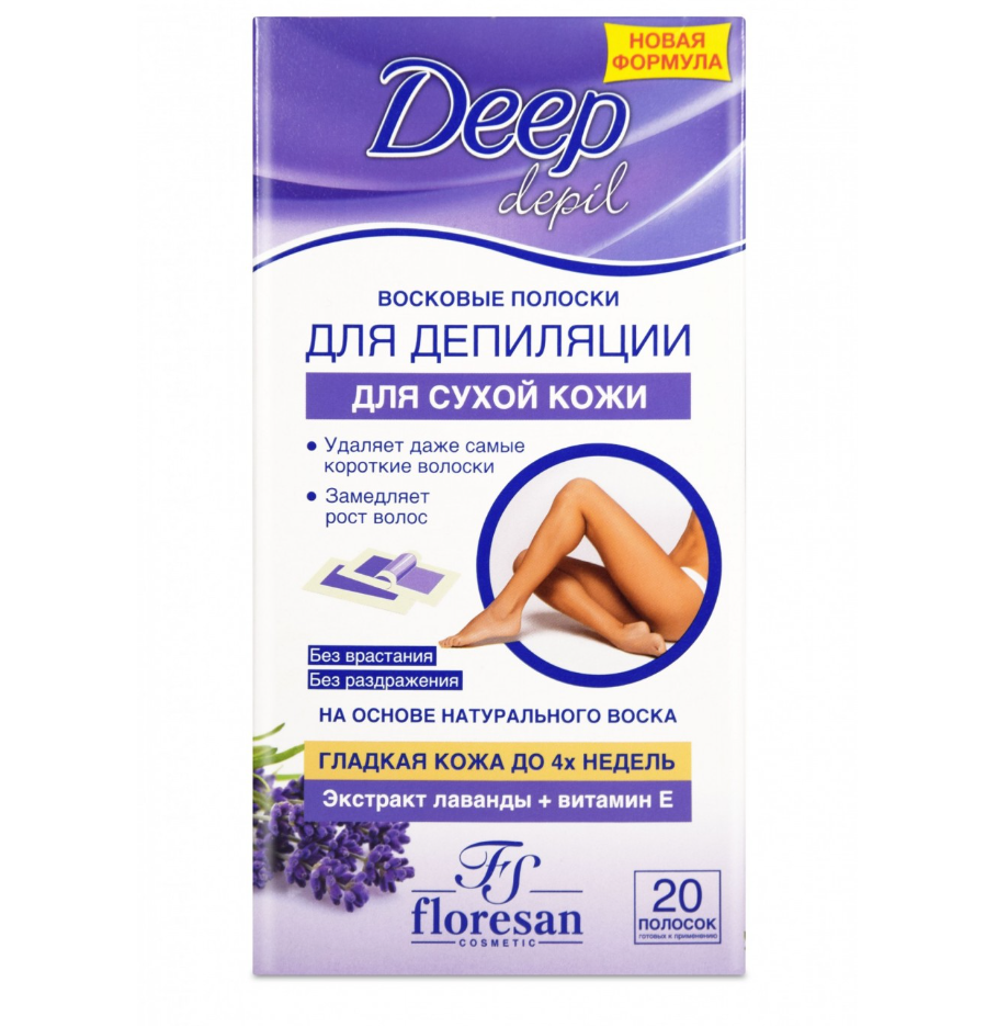 фото упаковки Floresan Deep Depil восковые полоски для сухой кожи