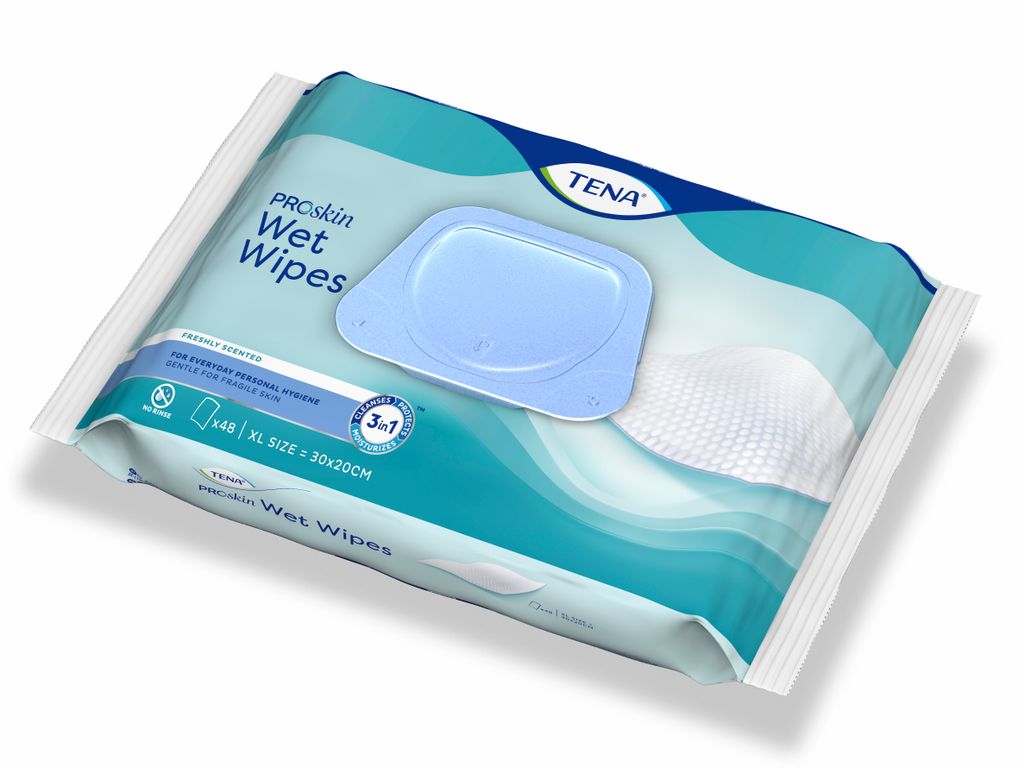 фото упаковки Tena ProSkin Wet Wipe Полотенца влажные
