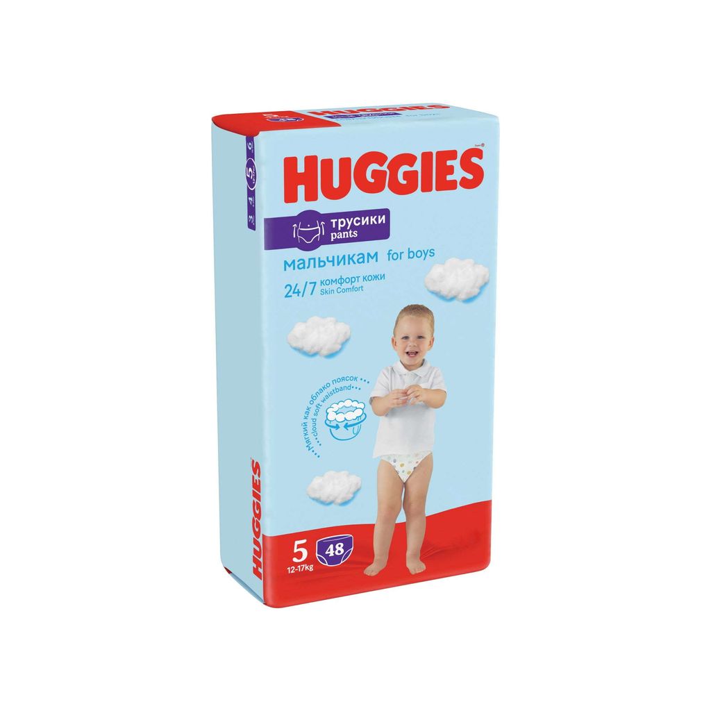 Huggies Подгузники-трусики детские, р. 5, 12-17 кг, для мальчиков, 48 шт.