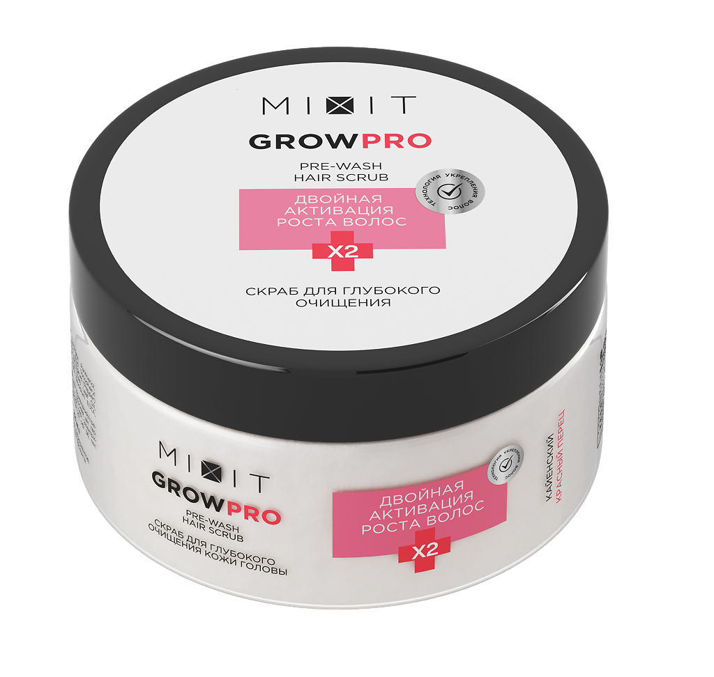 Mixit Grow Pro Скраб для глубокого очищения кожи головы, скраб, 200 мл, 1 шт.