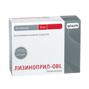 Лизиноприл-OBL, 20 мг, таблетки, 30 шт.