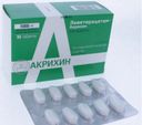 Леветирацетам-Акрихин, 1000 мг, таблетки, покрытые пленочной оболочкой, 30 шт.