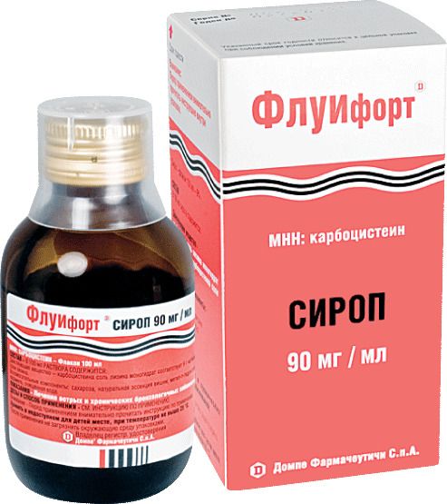 Флуифорт, 90 Мг/Мл, Сироп, 120 Мл, 1 Шт., Dompe Farmaceutici.