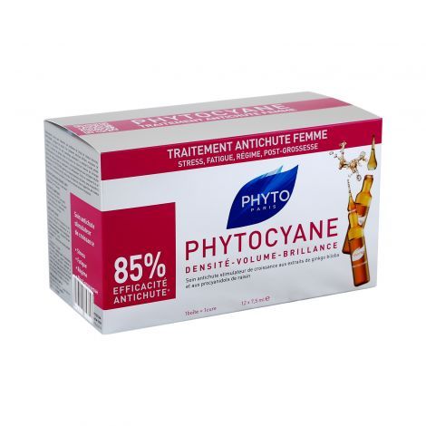 Phytosolba Phytocyane средство от выпадения волос, арт. Р1110, сыворотка для волос, для женщин, 7.5 мл, 12 шт.