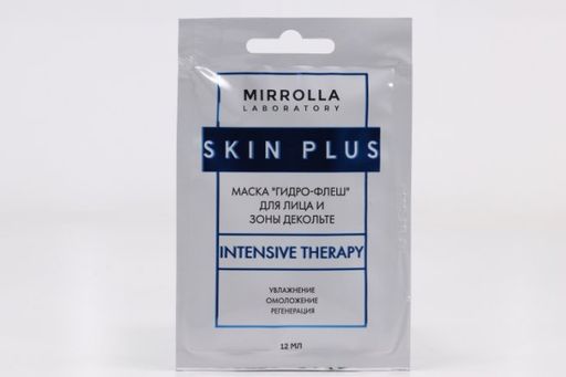 Skin Plus Маска-детокс для лица и зоны декольте Гидро-флеш, маска для лица, 12 мл, 1 шт.