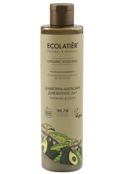 Ecolatier Шампунь-бальзам для волос 2 в 1, шампунь, 350 мл, 1 шт.
