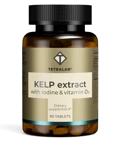 Tetralab Kelp экстракт с витамином D3, таблетки, 90 шт.