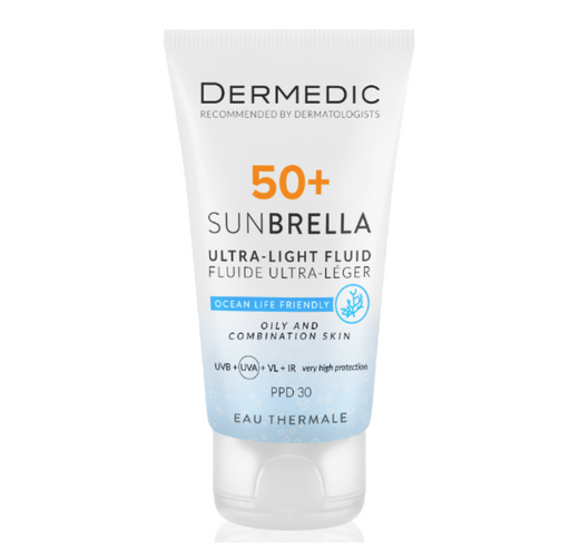 Dermedic Sunbrella Флюид ультра-легкий для лица, SPF50, флюид, для жирной и комбинированной кожи, 40 мл, 1 шт.