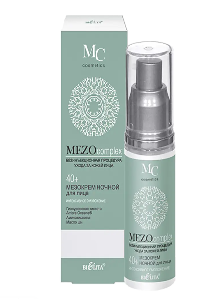 Belita MEZOcomplex Мезокрем ночной для лица 40+, Интенсивное омоложение, 50 мл, 1 шт.