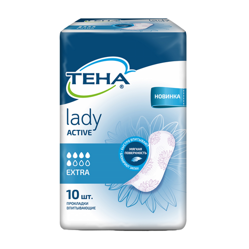 Прокладки урологические Tena Lady Active Extra, прокладки урологические, 5 капель, 10 шт.