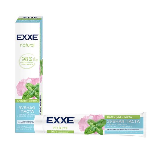 Exxe natural Зубная паста Кальций и мята, паста зубная, 75 мл, 1 шт.