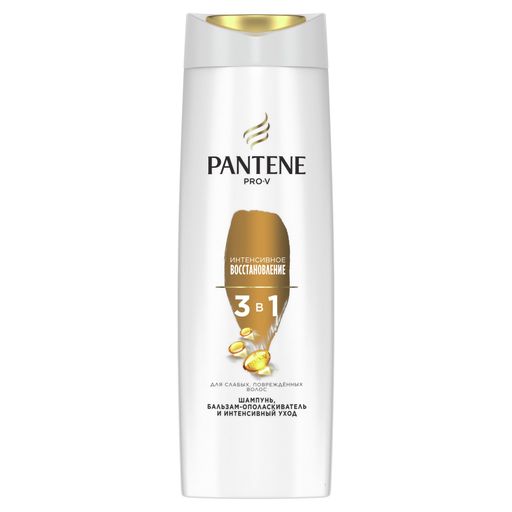 Pantene Pro-V Шампунь и бальзам-ополаскиватель 3в1 Интенсивное восстановление, для слабых, повреждённых волос, 360 мл, 1 шт.