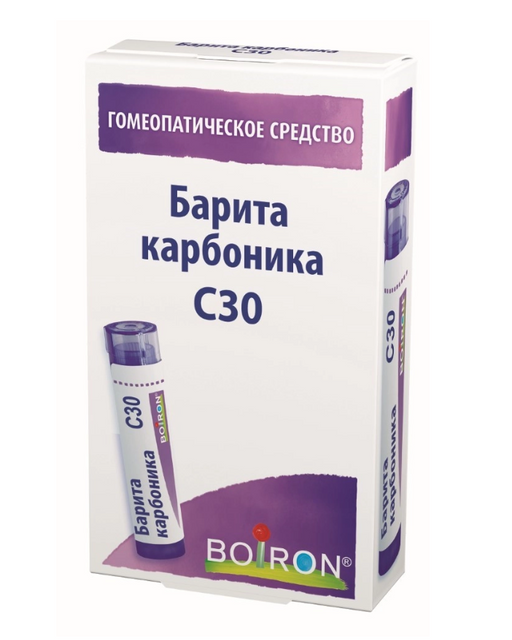 Барита карбоника С30, гранулы гомеопатические, 4 г, 1 шт.