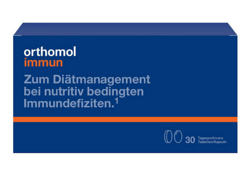 Orthomol Immun +, пакетики с таблетками (4 шт) и капсулами (2 шт), на 30 дней, 30 шт.