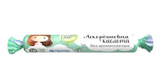 ABC Healthy Food Happy line Аскорбинка детская, таблетки жевательные, без ароматизатора, 10 шт.