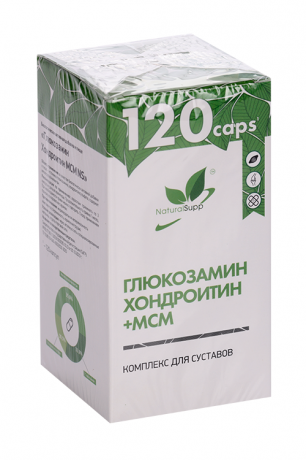NaturalSupp Глюкозамин Хондроитин и МСМ, капсулы, 120 шт.