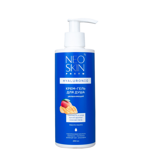 Neo Skin Hyaluronic Крем-гель для душа увлажняющий с маслом манго, крем-гель, 250 мл, 1 шт.